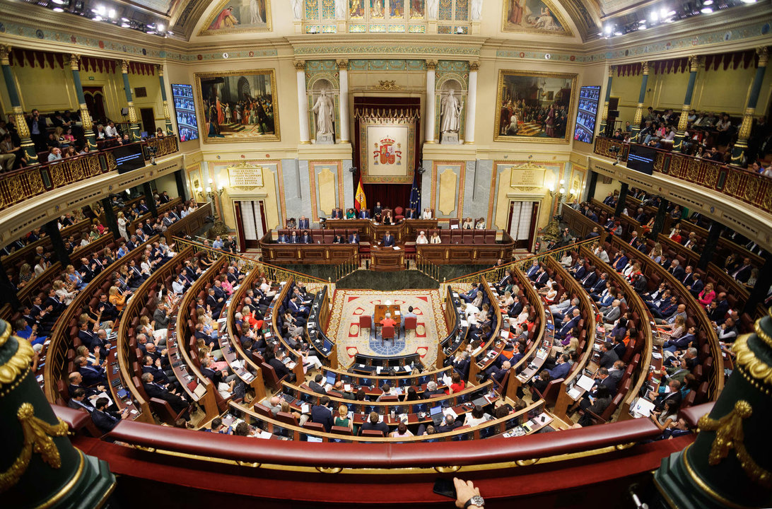 Vista del Hemiciclo del Congreso de los Diputados.
