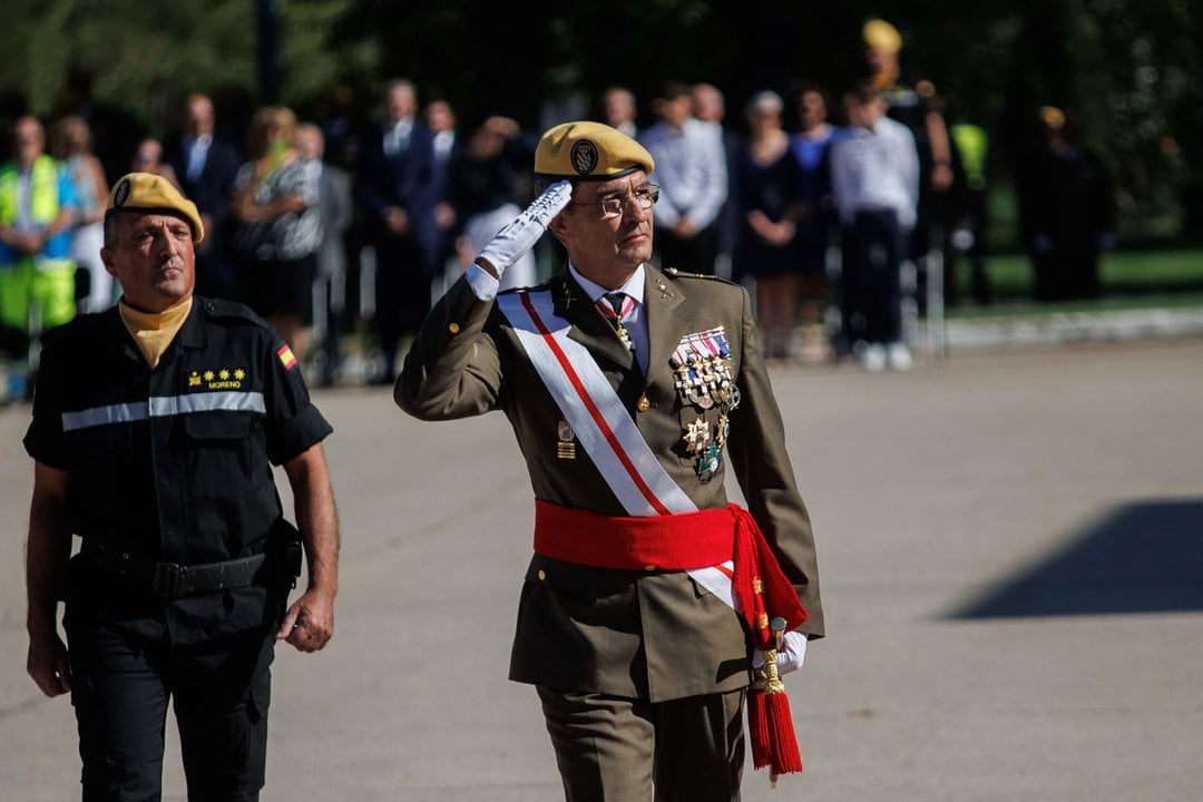 El general Javier Marcos, en el día de la patrona de la Unidad Militar de Emergencias (Foto: Alejandro Martínez Vélez / Europa Press).