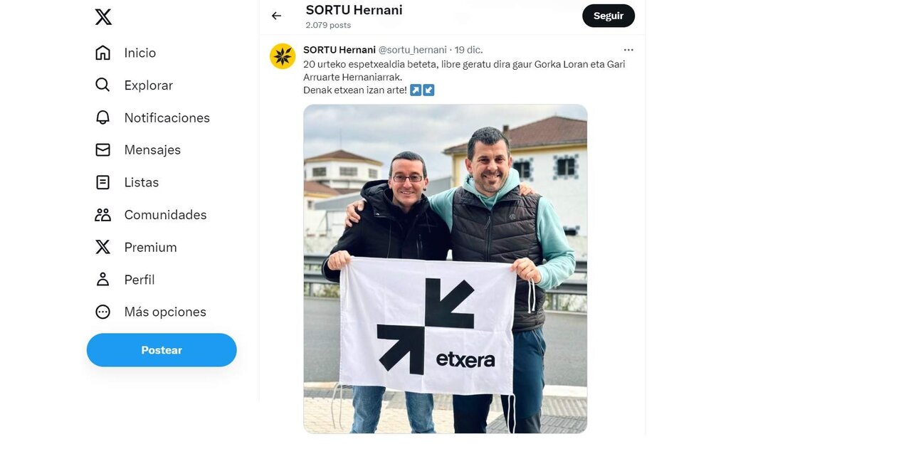 Tuit de Sortu Hernani.