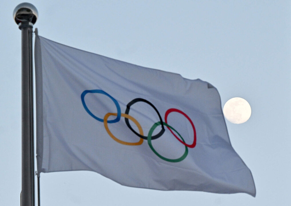 Bandera de los Juegos Ol&iacute;mpicos.