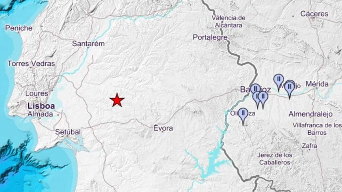 Terremoto de magnitud 4,0 en Portugal se deja sentir en Extremadura
