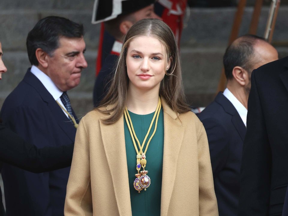 Archivo - La Princesa Leonor a su llegada a la Solemne Sesión de Apertura de las Cortes Generales de la XV Legislatura.