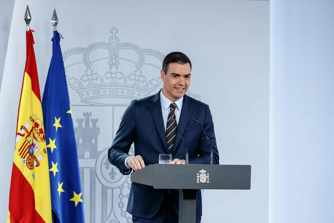 Pedro Sanchez Presidente del Gobierno en el palacio de la Moncloa