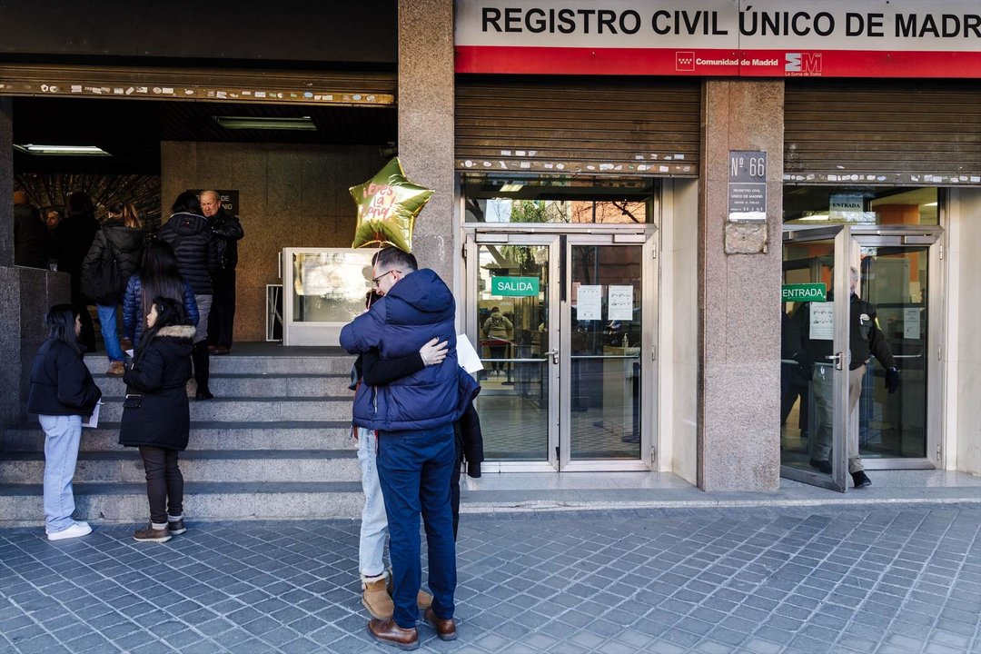 Entrada del Registro Civil de la calle Pradillo, a 2 de marzo de 2023, en Madrid (España). Foto: EP
