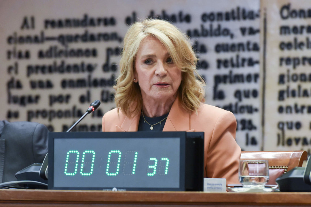 La presidenta interina del Consejo de Administración de la Corporación RTVE, Elena Sánchez
