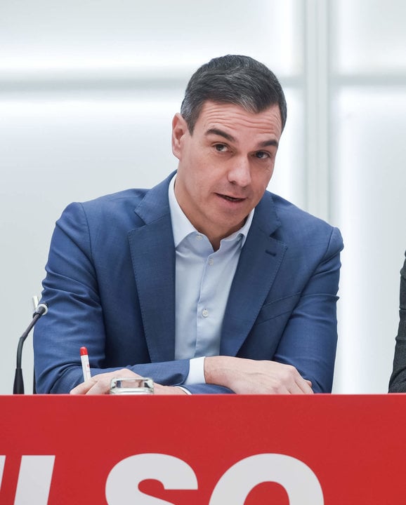 El secretario general del PSOE y presidente del Gobierno, Pedro Sánchez, preside la reunión de la Comisión Ejecutiva Federal.