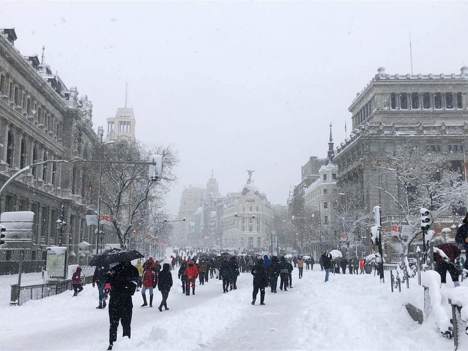 Vuelve la nieve a Madrid: conoce las zonas con mayor acumulación