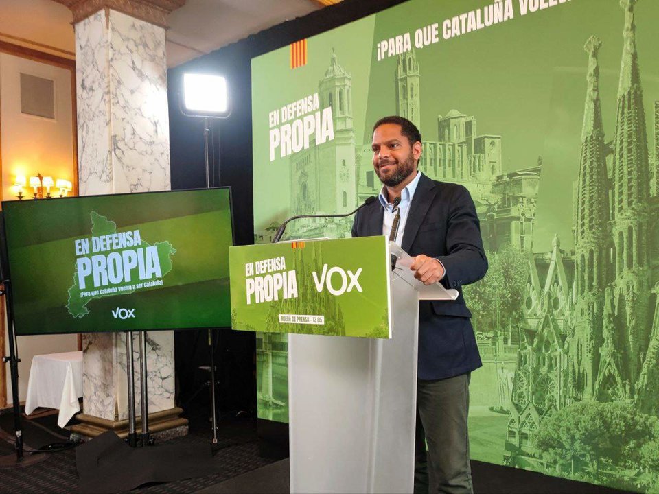 El candidato de Vox a las elecciones catalanas, Ignacio Garriga.
