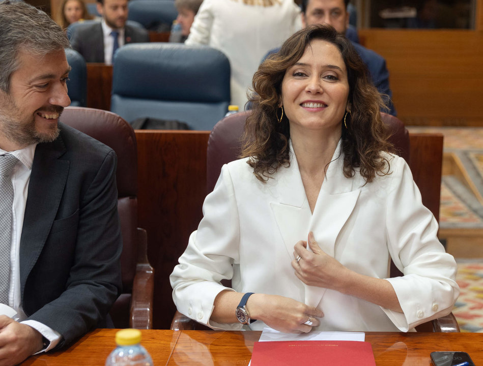 La presidenta de la Comunidad de Madrid, Isabel Díaz Ayuso, durante un pleno en la Asamblea de Madrid (Foto: Eduardo Parra / Europa Press)