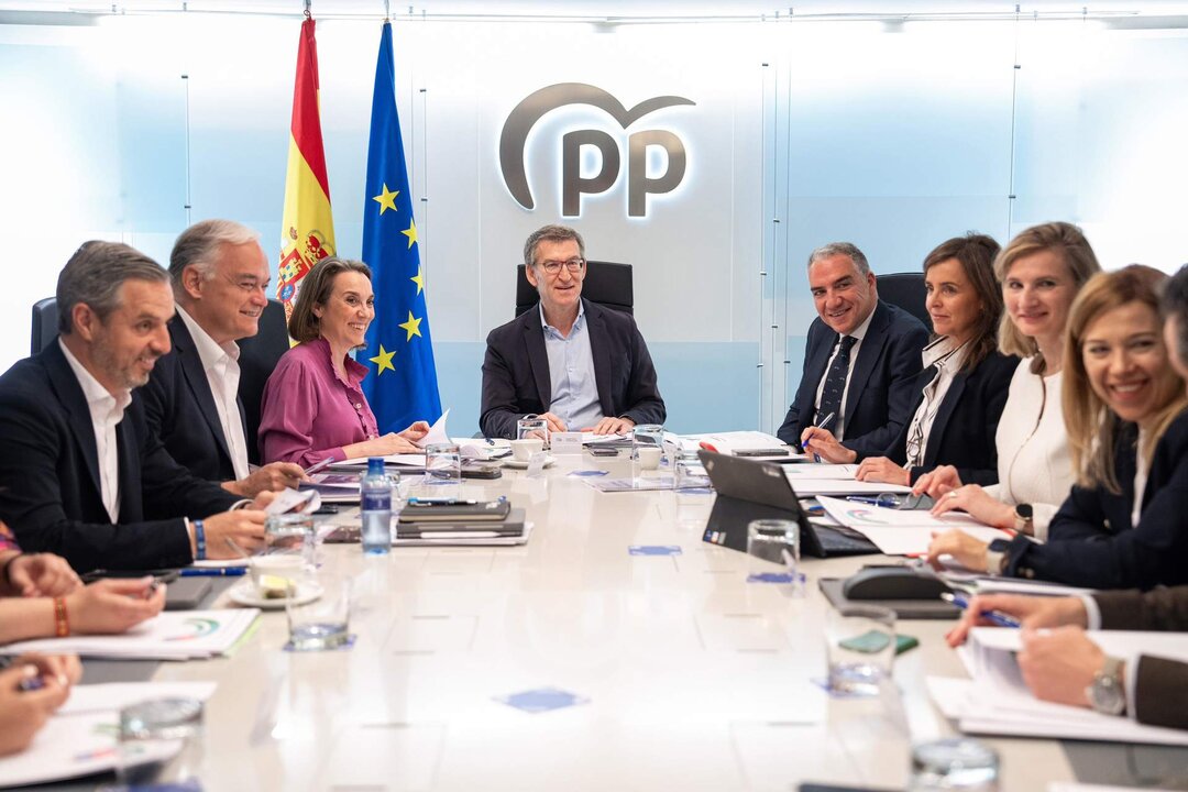 Archivo - El presidente del PP, Alberto N&uacute;&ntilde;ez Feij&oacute;o, preside la reuni&oacute;n del comit&eacute; de direcci&oacute;n.