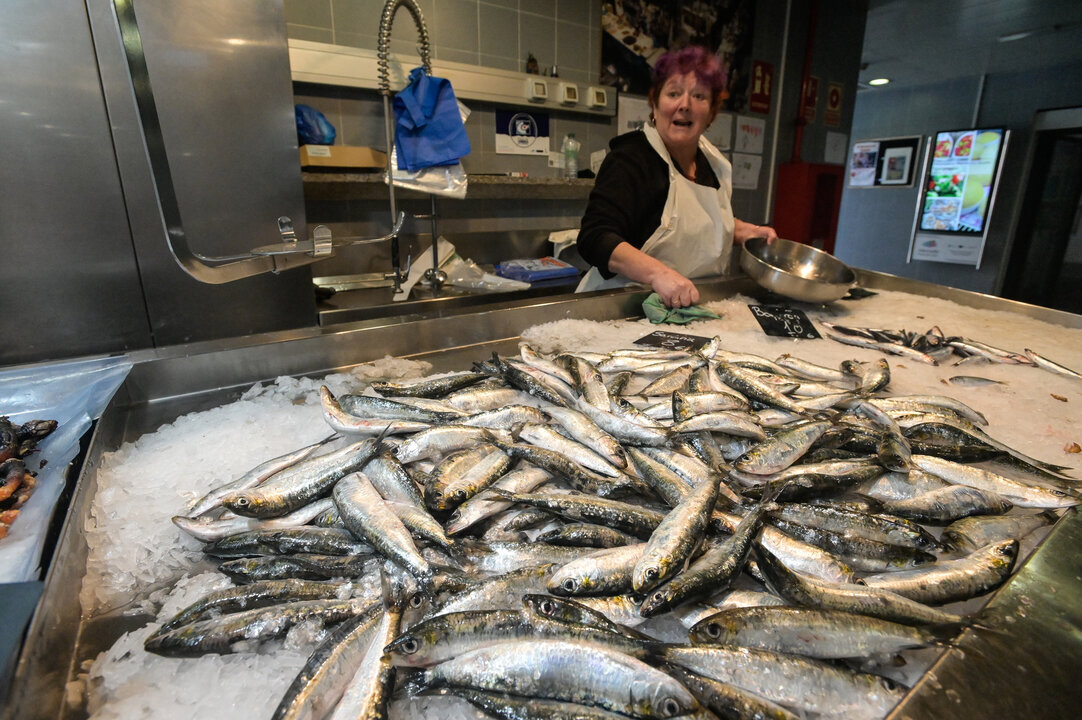 A CORU&Ntilde;A.
Sardinas a la venta mercado de la plaza de Lugo con motivo de la fiesta de San Juan
22/06/2023
Foto: M. Dylan/Europa Press