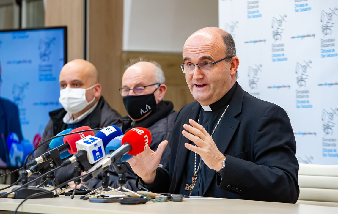 Rueda de prensa de Jose Ignacio Munilla que deja la diocesis de San Sebastian-GGuipuzcoa y es nombrado obispo de la Diocesis Orihuela-Alicante   7/12/2021 - FOTO UNANUE