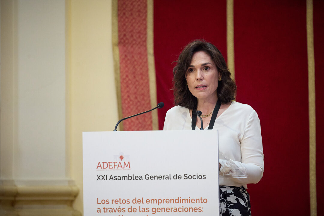 La presidenta de la Asociaci&oacute;n de la Empresa Familiar de Madrid (ADEFAM), Ver&oacute;nica Garc&iacute;a Castelo. (Foto: Jes&uacute;s Hell&iacute;n / Europa Press)