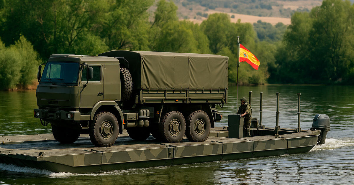 El Ej&eacute;rcito despliega su nuevo puente anfibio M3