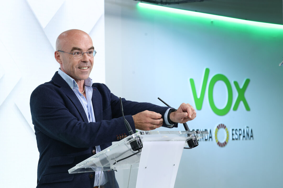 El jefe de la delegaci&oacute;n de Vox en el Parlamento Europeo, Jorge Buxad&eacute;. (Foto: Marta Fern&aacute;ndez / Europa Press)