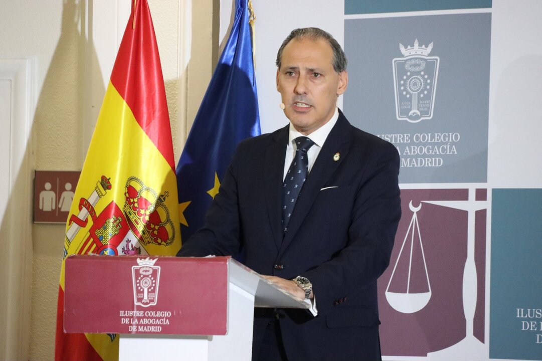 Eugenio Rib&oacute;n en el Foro de Justicia celebrado este martes en la sede del ICAM.