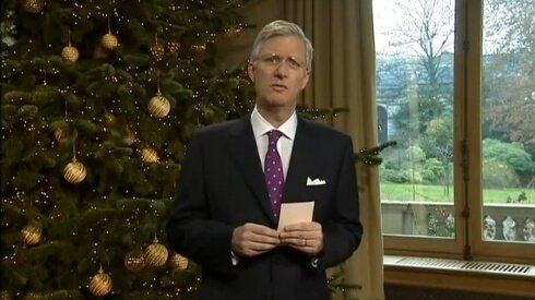 El rey Felipe de B&eacute;lgica, en el mensaje televisado de Nochebuena.