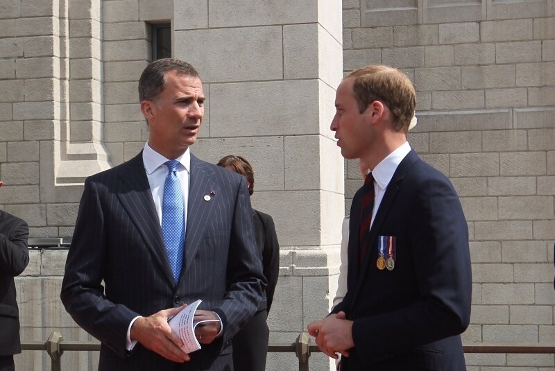 El rey Felipe y el pr&iacute;ncipe Guillermo de Inglaterra.
