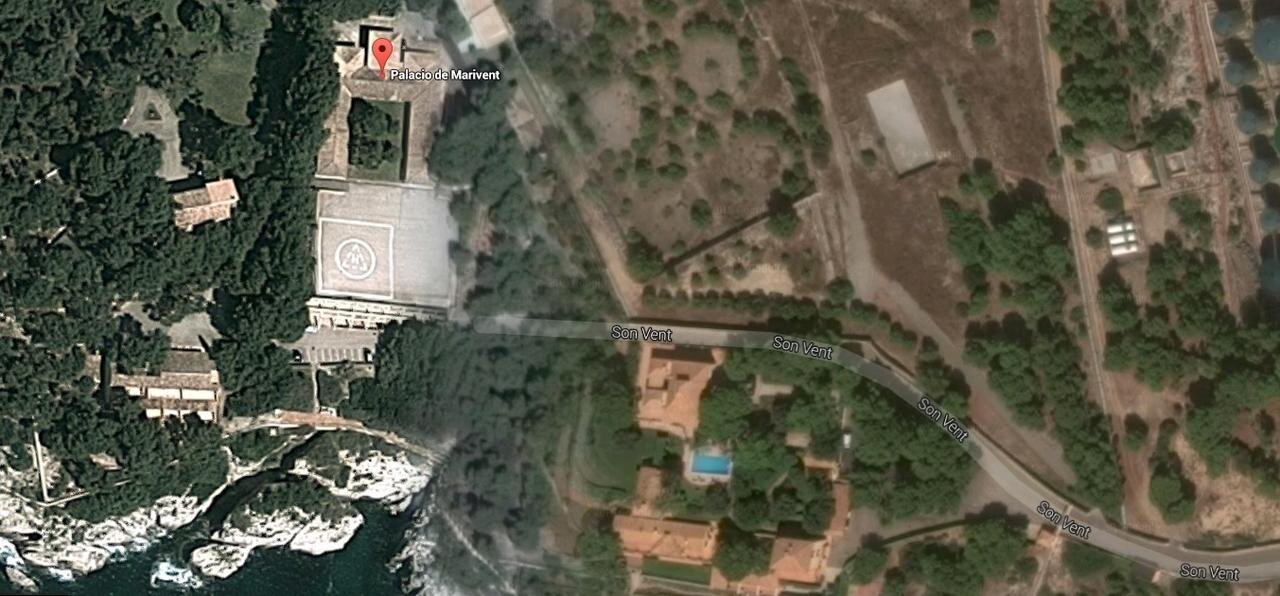 Mapa de la residencia de Marivent.
