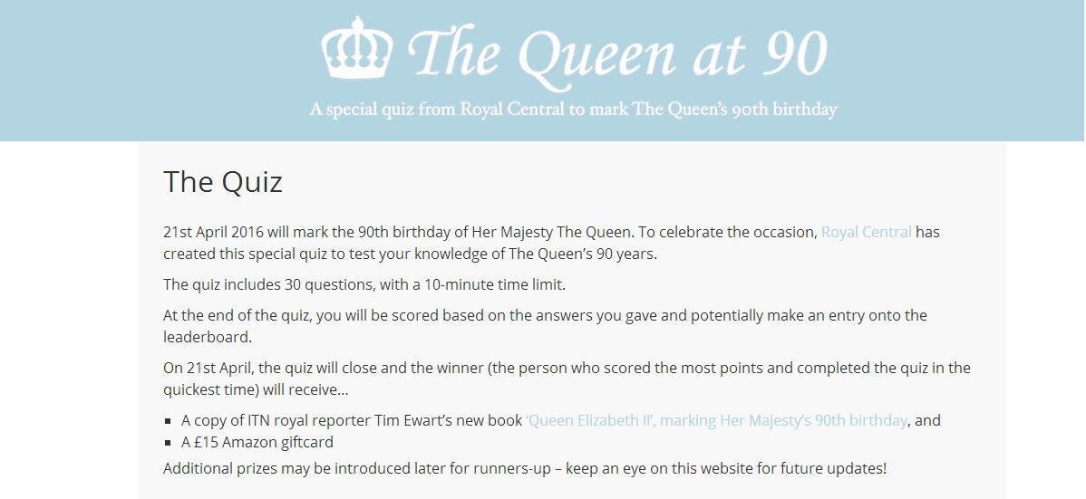 Concurso por el 90 cumplea&ntilde;os de la reina Isabel II de Inglaterra.