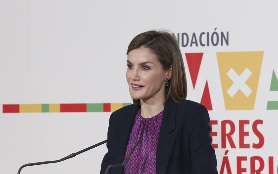 La reina Letizia, en un acto de la Fundaci&oacute;n Mujeres por &Aacute;frica.