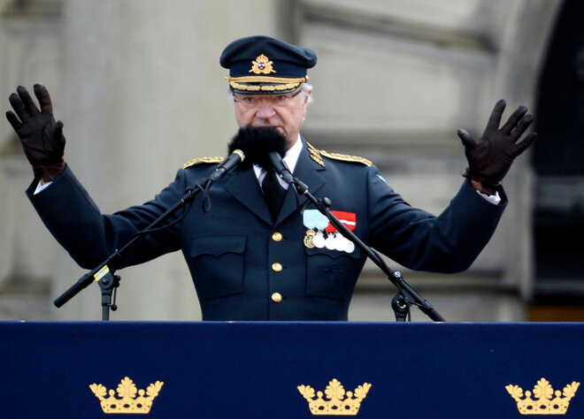 El rey Carlos Gustavo de Suecia