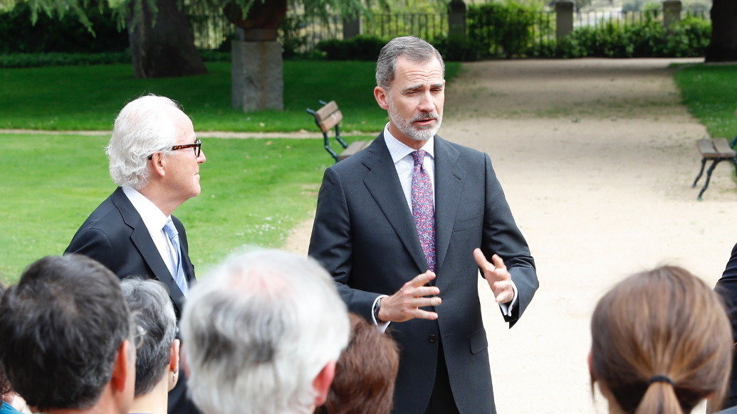 Felipe VI, durante el encuentro.