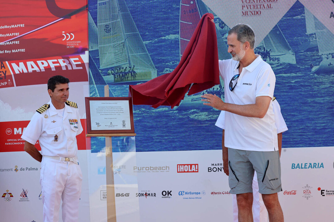 Felipe VI en Mallorca tras una regata con el Aifos. 