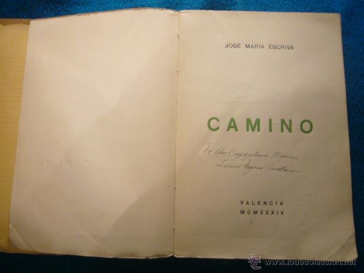 Primera edici&oacute;n de "Camino", editado en Valencia.