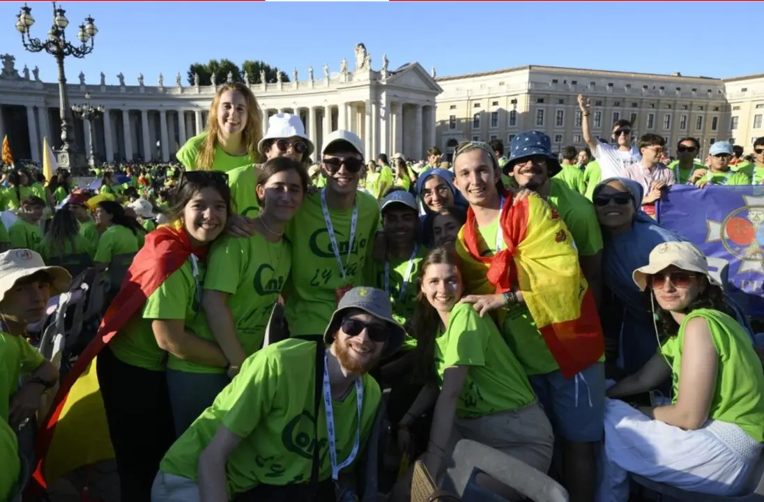 Santa misa en el encuentro de los españoles participantes en el Jubileo de los Jóvenes.   (@Vatican Media)