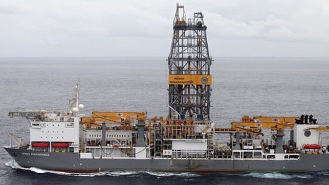 El buque Rowan Reinassance, que realizará los sondeos petrolíferos de Repsol en aguas cercanas a Canarias.