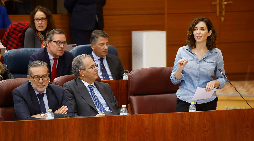 Isabel Díaz Ayuso, presidenta de la Comunidad de Madrid en el Pleno de la Asamblea de Madrid 10/11/22