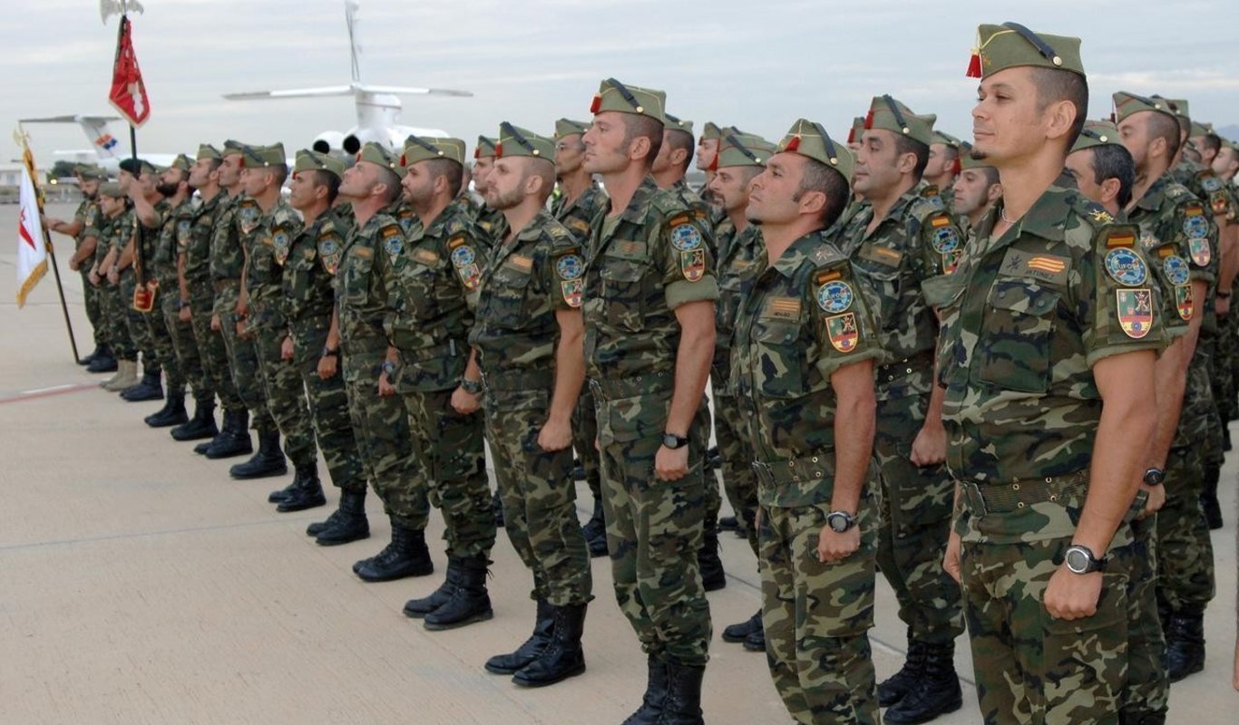 Legionarios españoles en formación.