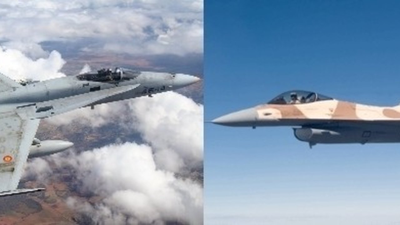 aviones - los F-16 de Marruecos superan ampliamente a los F-18 españoles desplegados en Canarias ECDIMA20140415_0019_1