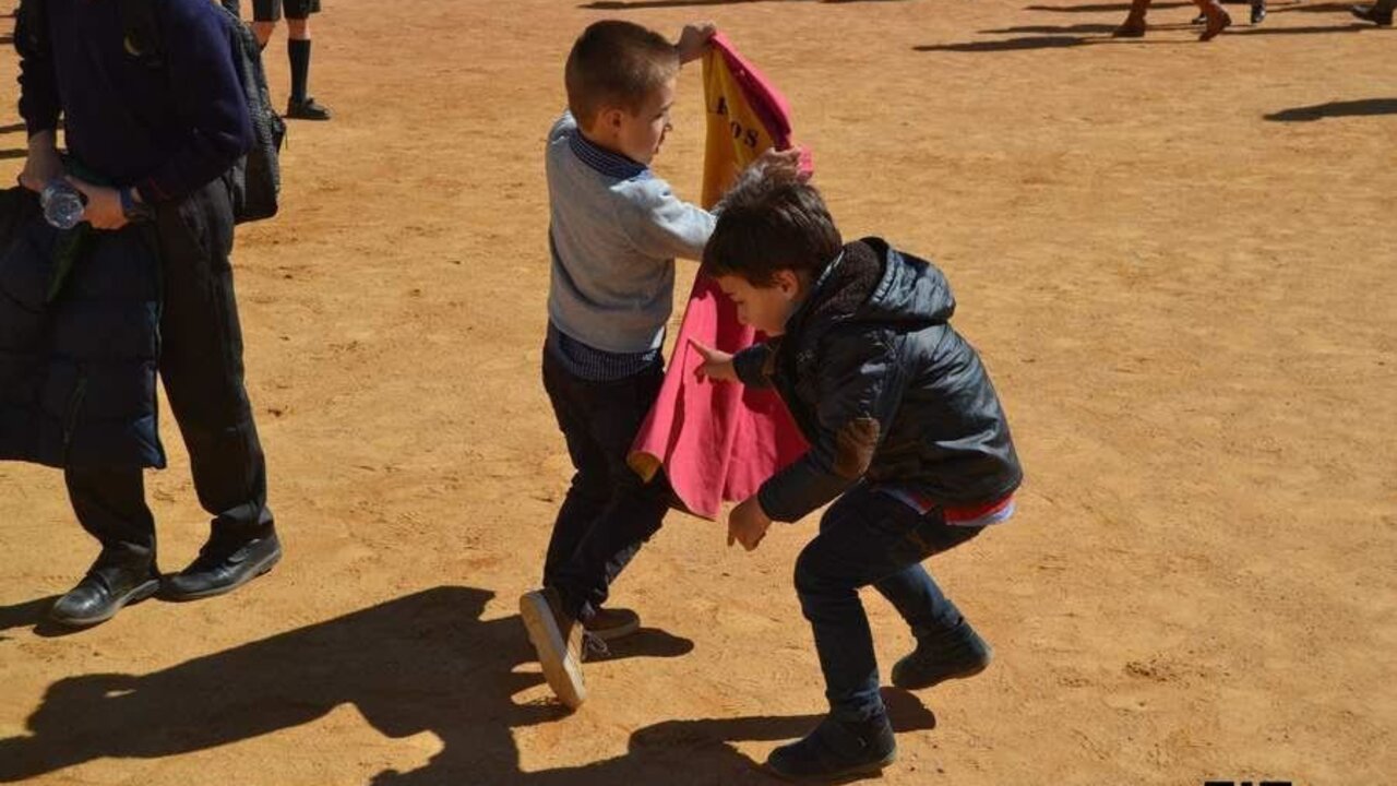 Ni&ntilde;os toreando.