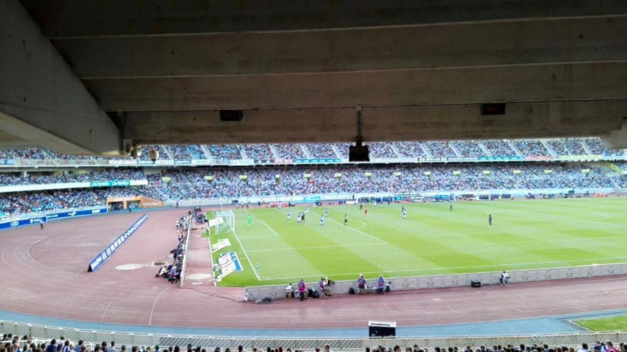 Fotograf&iacute;a que hizo Otegi desde su asiento en el Estadio de Anoeta.