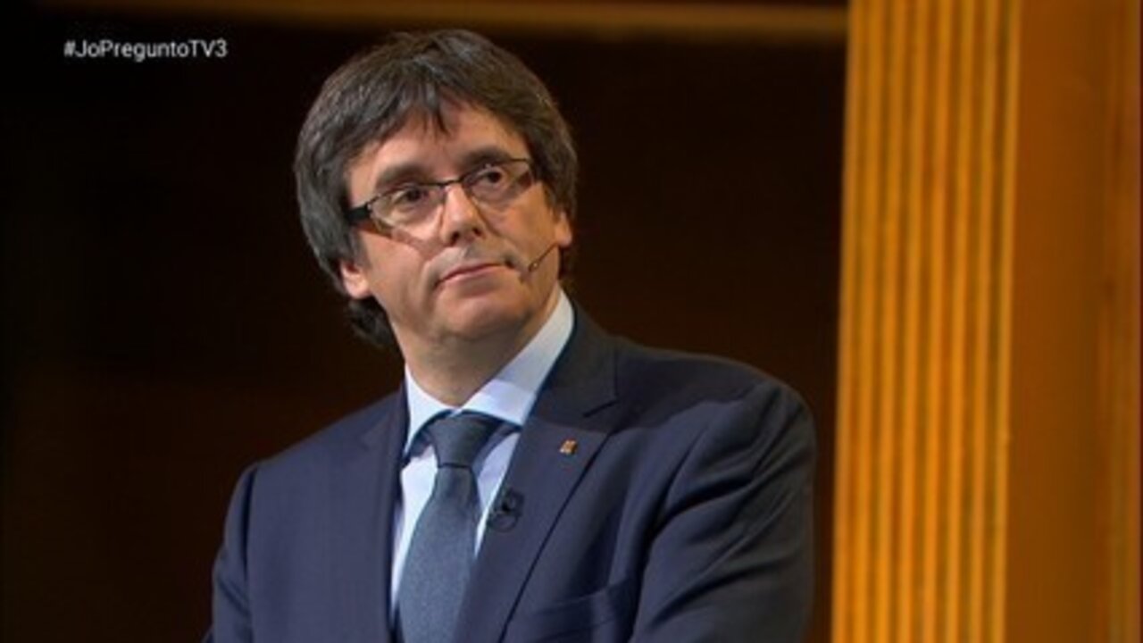 Carles Puigdemont, en el programa de TV3 'Jo pregunto'.