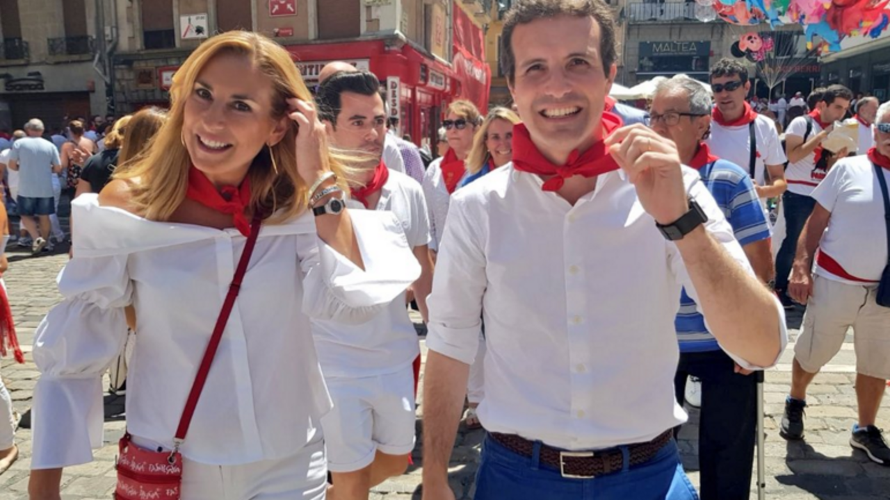 Pablo Casado y Ana Beltr&aacute;n en San Ferm&iacute;n