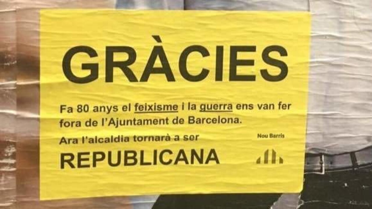 Cartel de ERC denunciado por el Partido Socialista.