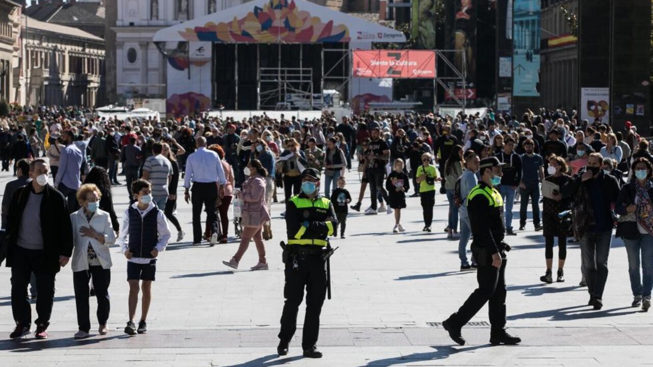 Plaza del Pilar en las 'no fiestas del Pilar' este a&ntilde;o