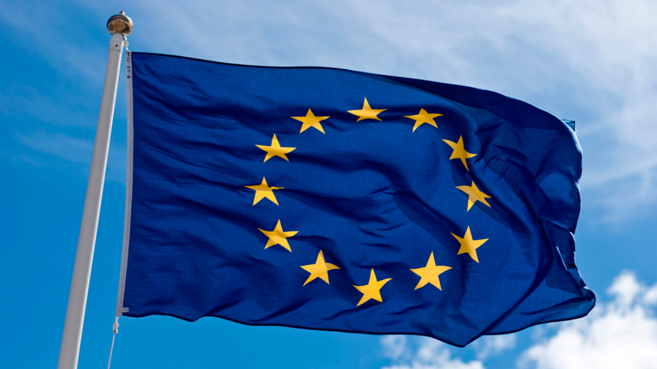 Bandera de la Uni&oacute;n Europea. 
