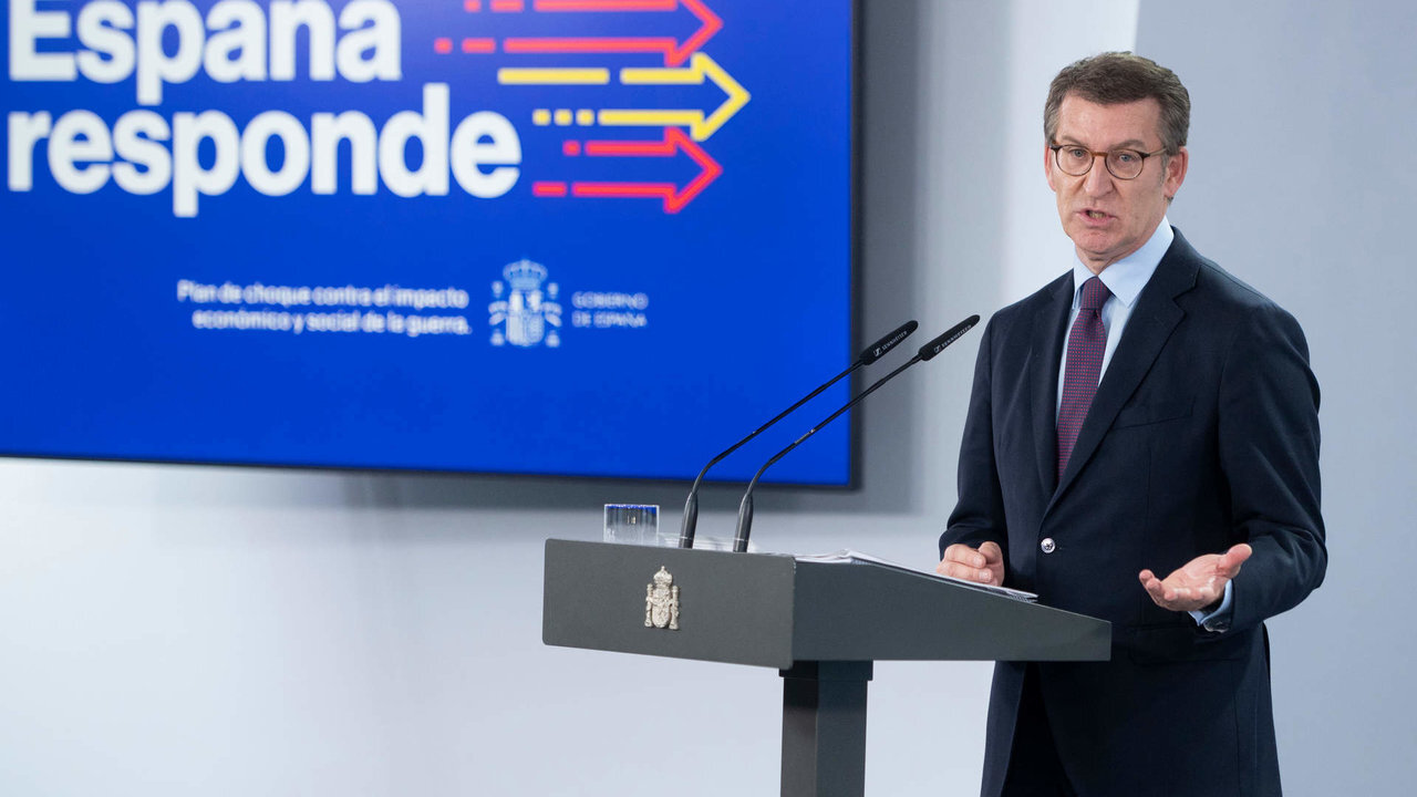 El presidente nacional del PP, Alberto N&uacute;&ntilde;ez Feij&oacute;o. 