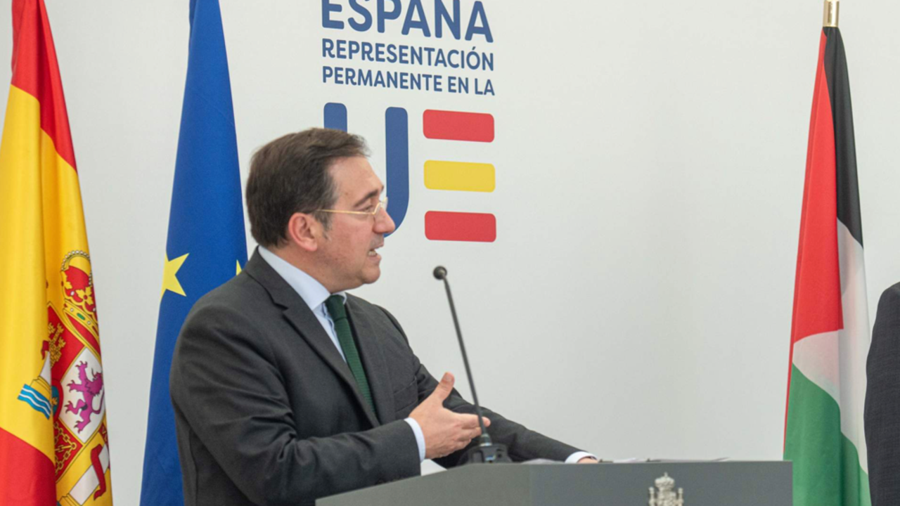 Jos&eacute; Manuel Albares en la Representaci&oacute;n Permanente de Espa&ntilde;a ante la UE, en una imagen de archivo (Foto: Belga / Europa Press).