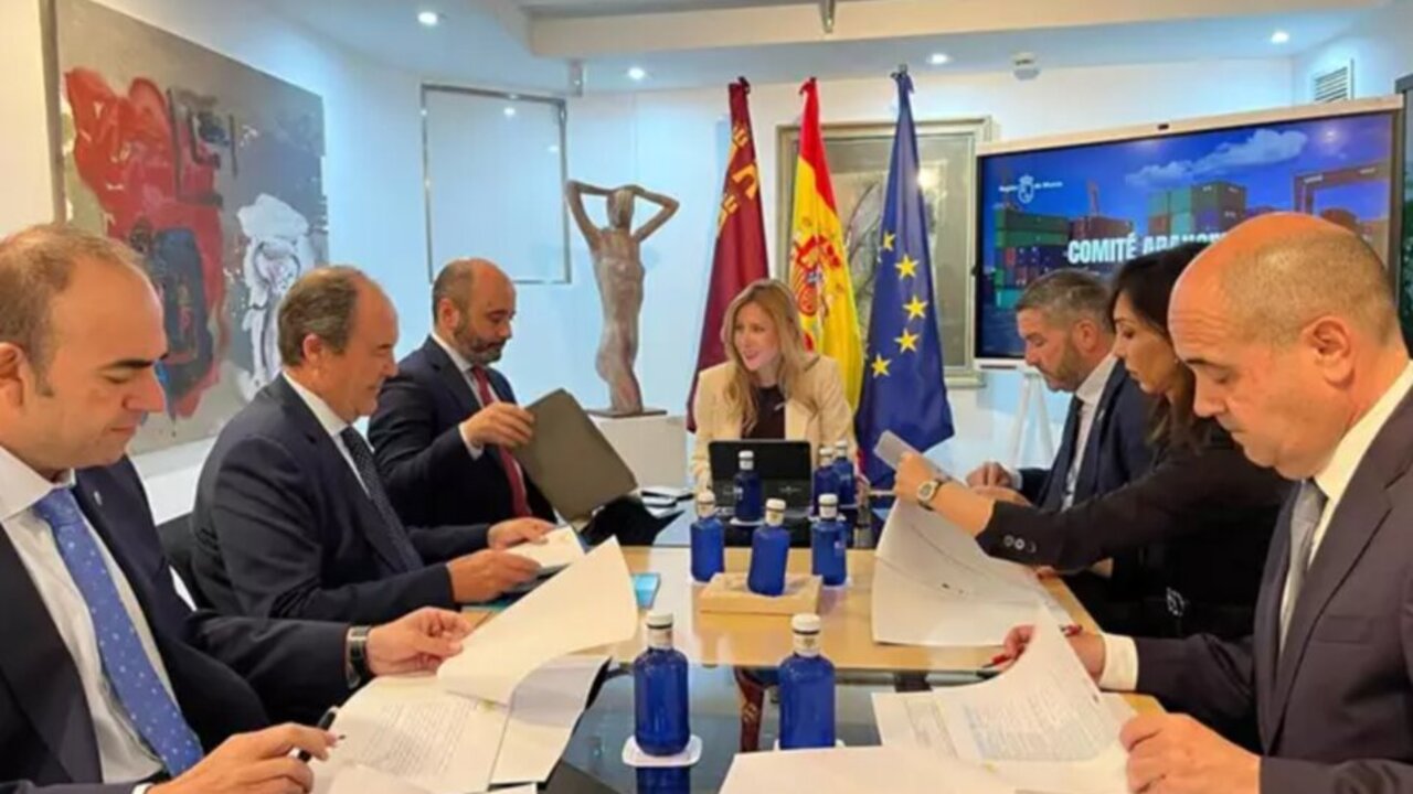 Reuni&oacute;n de los miembros del Comit&eacute; Aranceles presidida por la consejera de Empresa, Empleo y Econom&iacute;a Social, Marisa L&oacute;pez Arag&oacute;n. CARM
