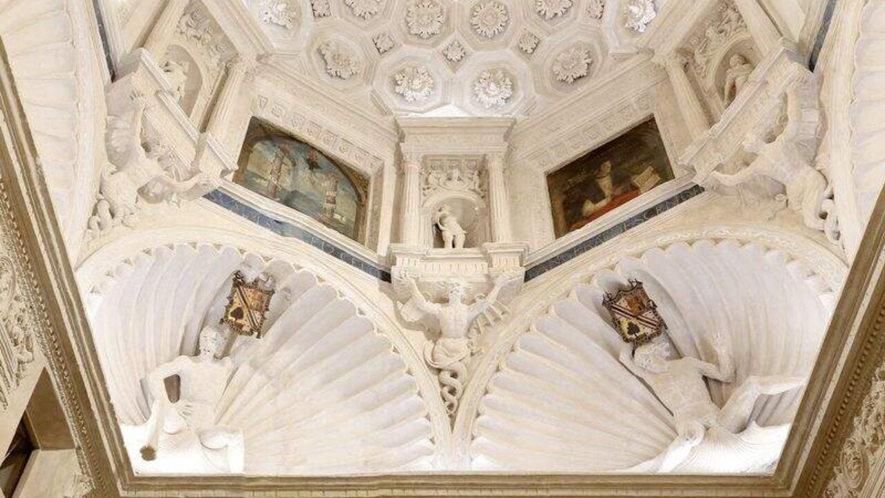 La c&uacute;pula del Palacio Episcopal de Tarazona restaurada.