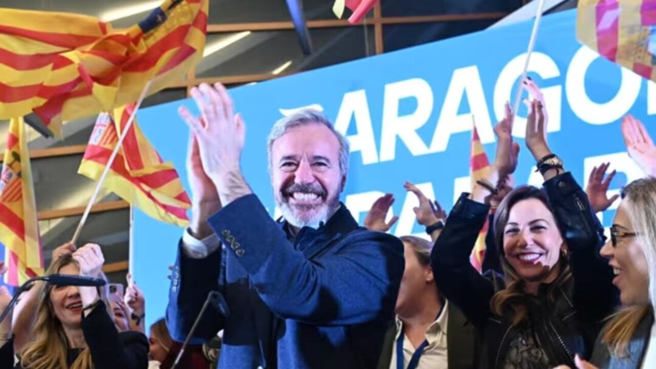 El candidato del PP a la reelecci&oacute;n a la Presidencia del Gobierno de Arag&oacute;n, Jorge Azc&oacute;n. - Ram&oacute;n Comet - Europa Press.