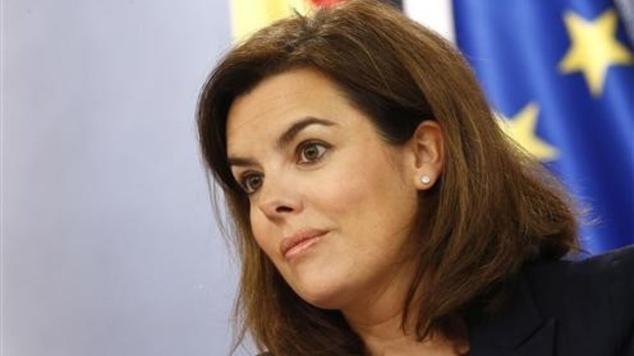 La vicepresidenta Soraya S&aacute;enz de Santamar&iacute;a.
