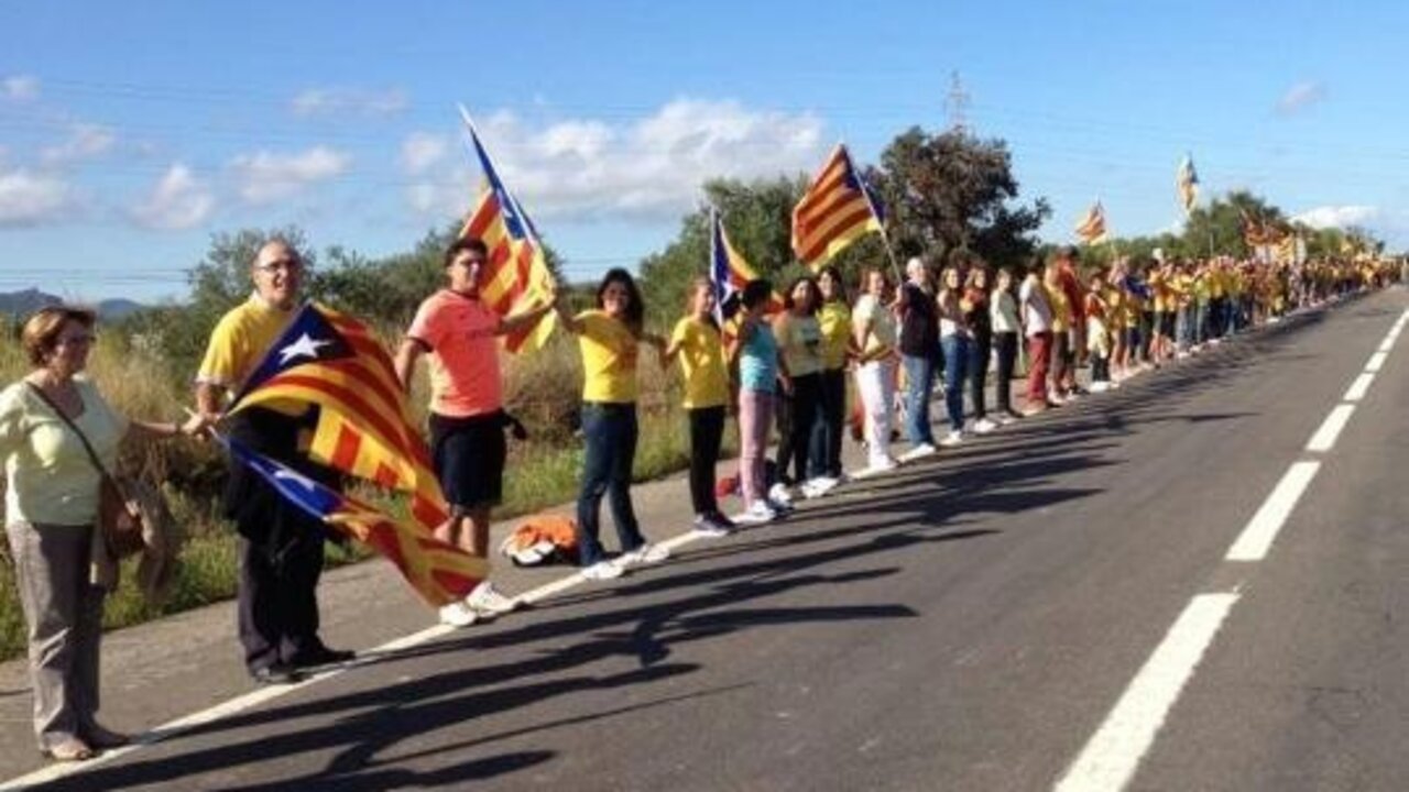 Cadena humana por la independencia.