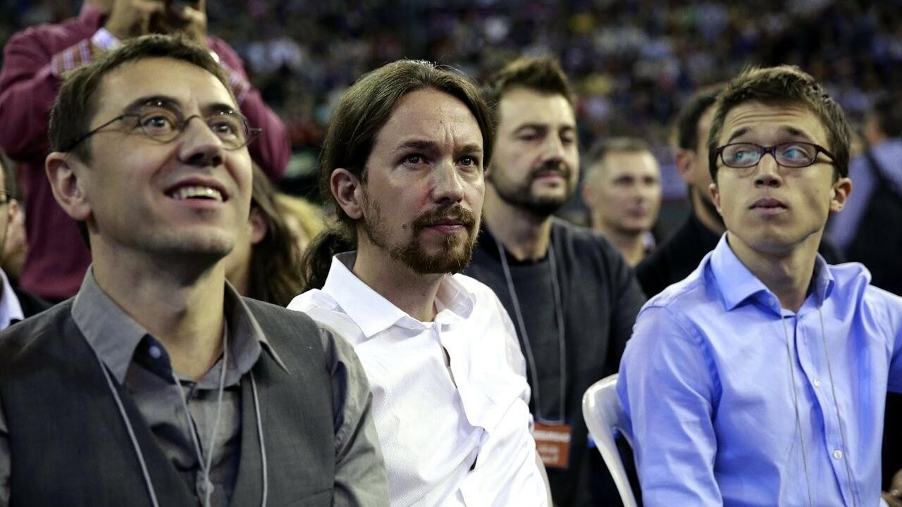 Juan Carlos Monedero, Pablo Iglesias e I&ntilde;igo Errej&oacute;n.