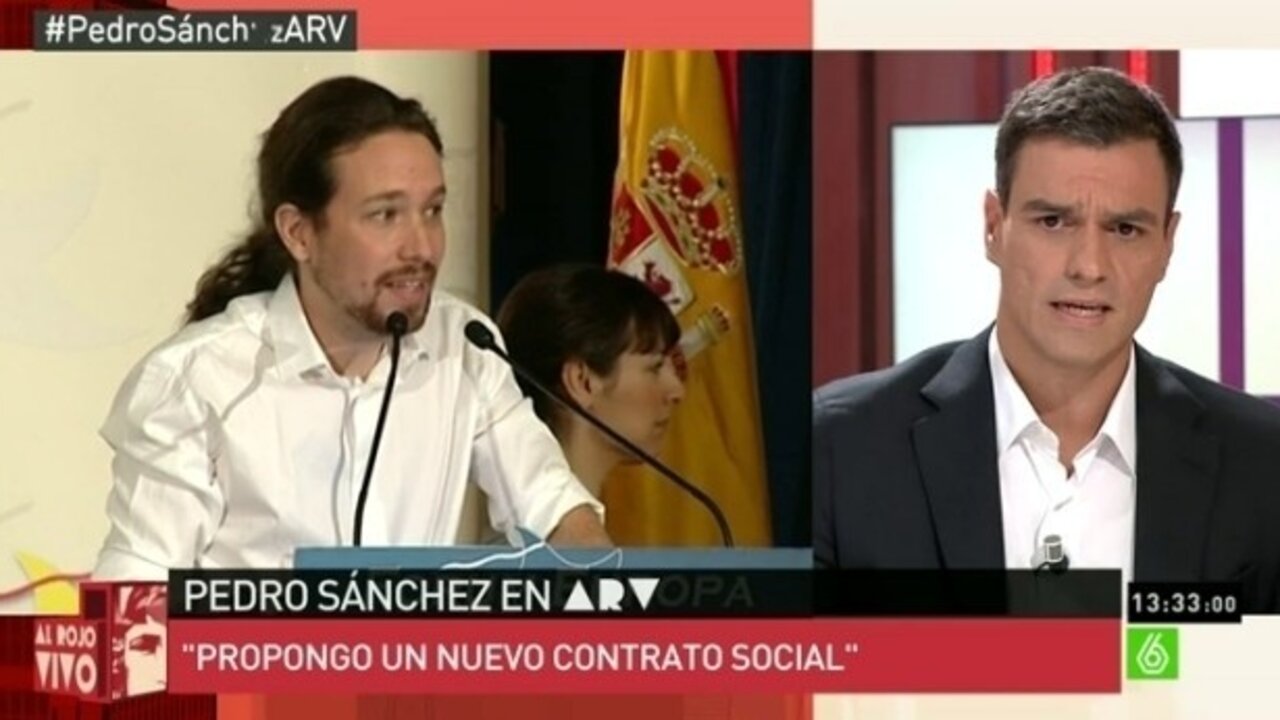 S&aacute;nchez hablando de Iglesias en Al Rojo Vivo.